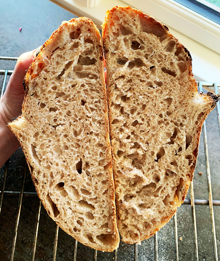 Godt afbagt brød snit